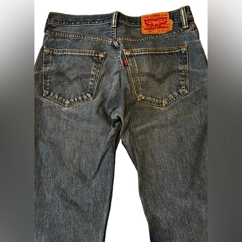 Levi’s men’s 501 md wsh straight leg mid rise button fly jns 32 grunge